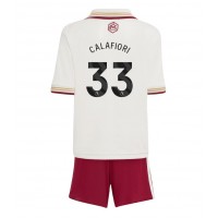 Arsenal Riccardo Calafiori #33 Tretí Detský futbalový dres 2025-26 Krátky Rukáv (+ trenírky)